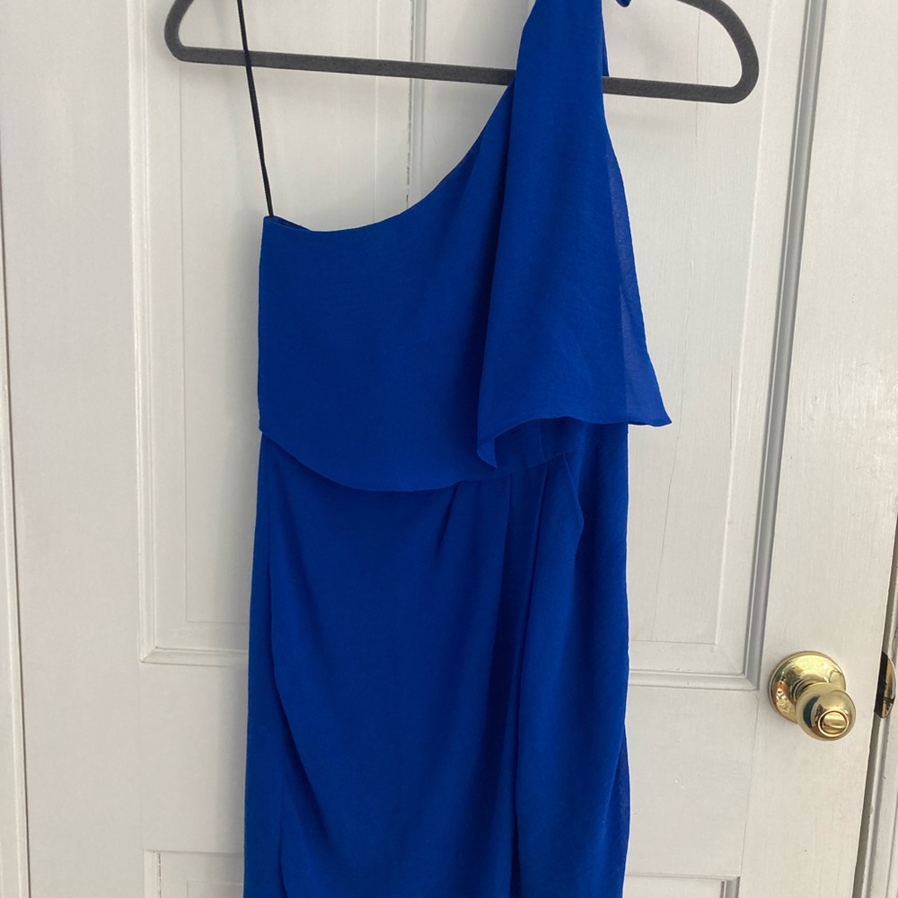 Royal Blue One Shoulder Cocktail Dress